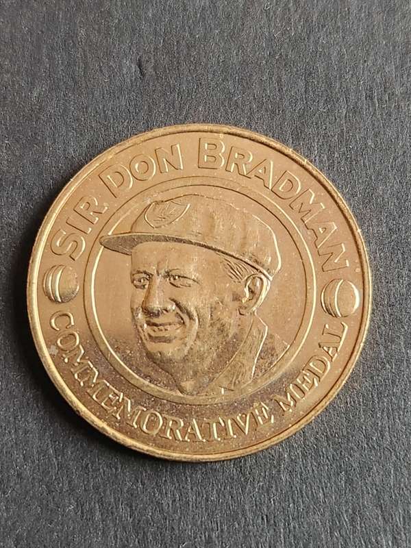 Sir Donald Bradman Commemorative Medal (base metal) - as per photograph