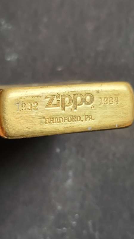 Vintage Solid Brass Zippo Lighter 1932-1984 - as per photograph