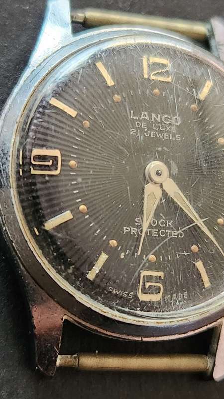Vintage Lanco Deluxe 21 Jewels Shock Protected Wrist Watch (not working) - as per photograph