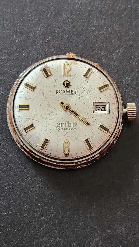 Vintage Roamer Anfibio Inca Block 17 Jewels Watch Movement - as per photograph