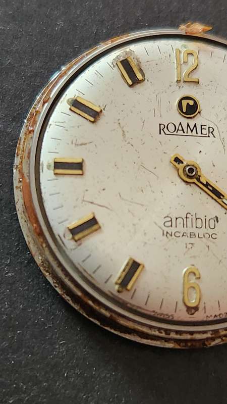Vintage Roamer Anfibio Inca Block 17 Jewels Watch Movement - as per photograph