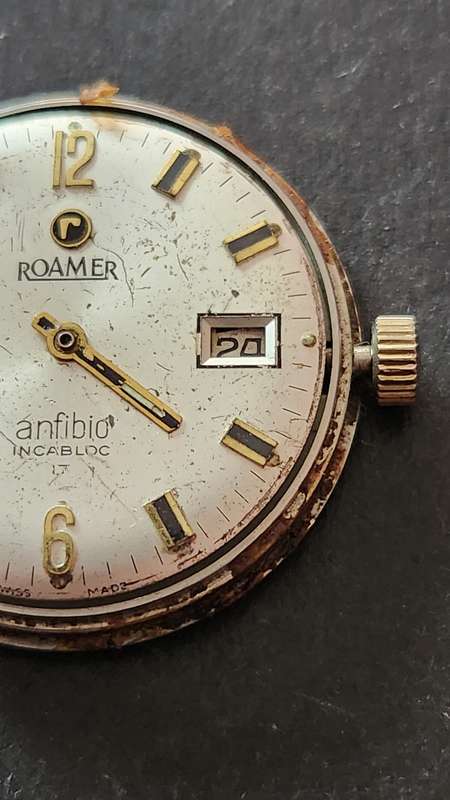 Vintage Roamer Anfibio Inca Block 17 Jewels Watch Movement - as per photograph