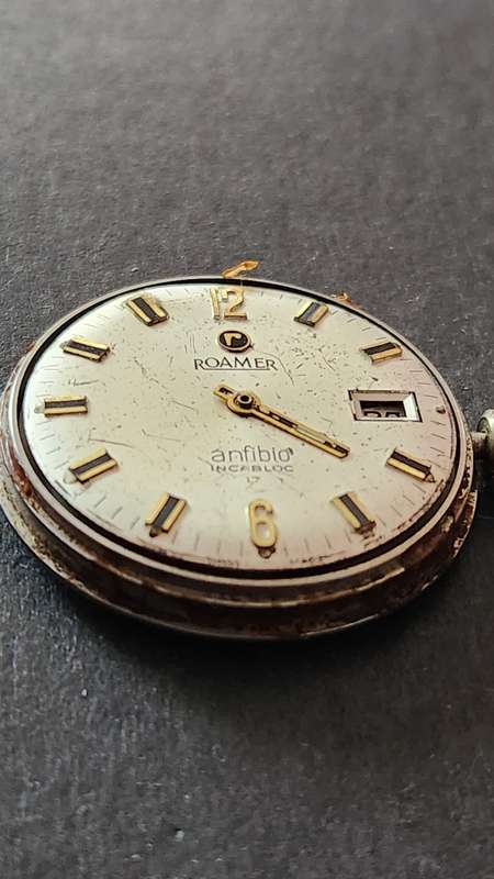 Vintage Roamer Anfibio Inca Block 17 Jewels Watch Movement - as per photograph