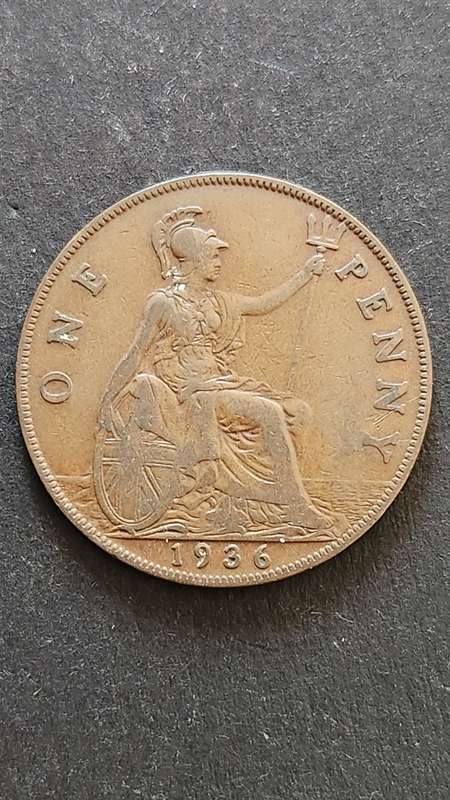 UK Penny 1936 - as per photograph