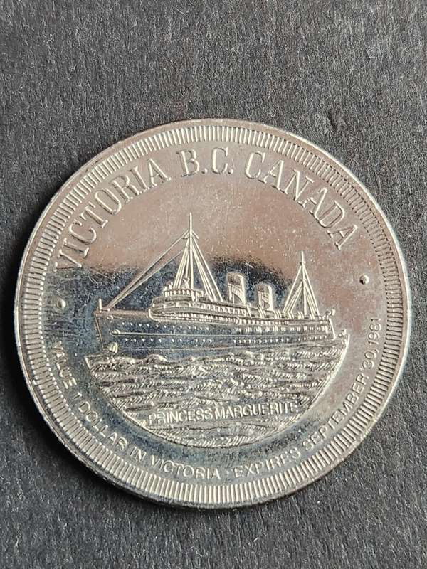 Victoria BC Canada (City of Gardens) Value 1 Dollar in Victoria- expires September 30 1981 (Token)