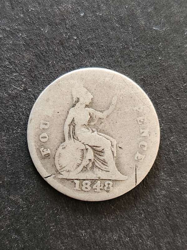 UK Fourpence 1848 (Filler coin) - as per photograph