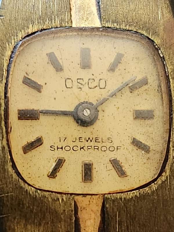 Vintage Osco 17 Jewels Shockproof Ladies Watch- working (needs to be serviced) - as per photograph