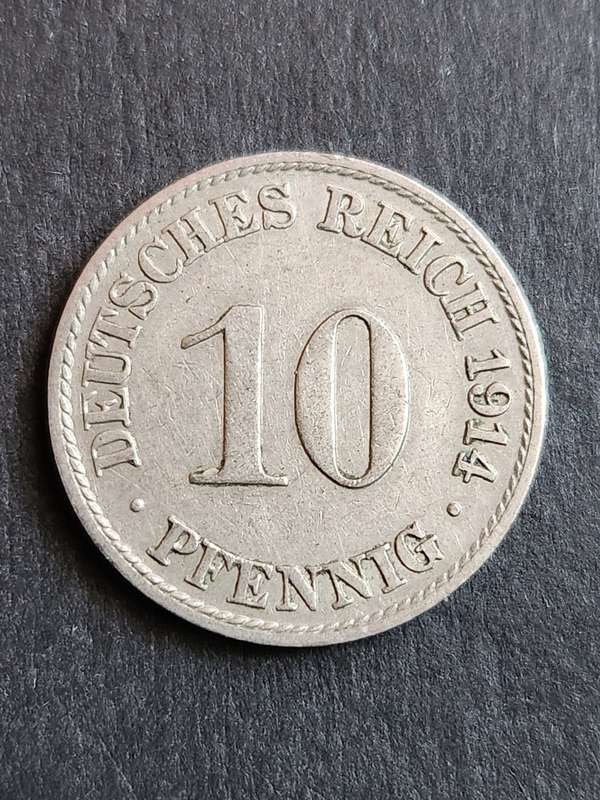 Deutsches Reich 10 Pfennig 1914 - as per photograph