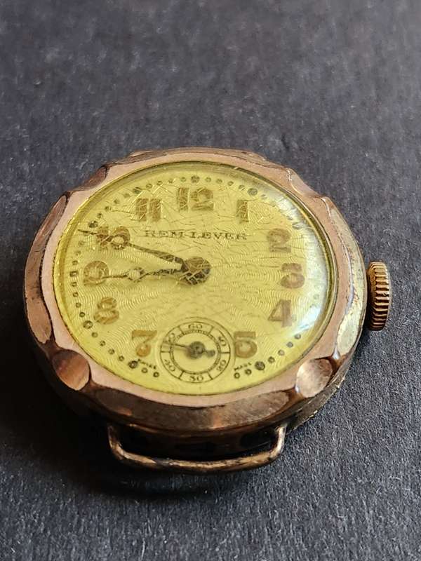 Vintage Gold Rolled Ladies Rem Lever Swiss made Mechanical Watch (not working) - as per photograph