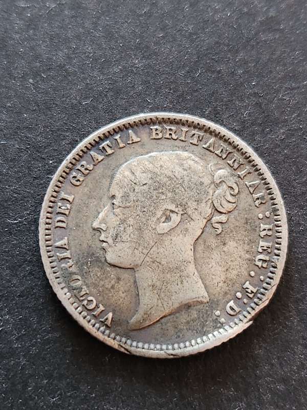 Queen Victoria Sixpence 1872 Silver (Filler coin) - as per photograph
