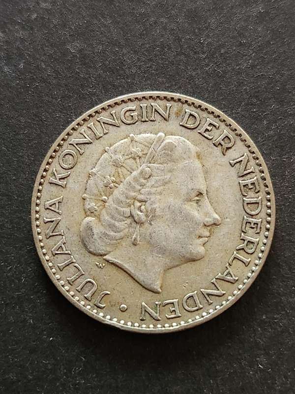 Nederlands One Gulden 1955  .720 Silver - as per photograph