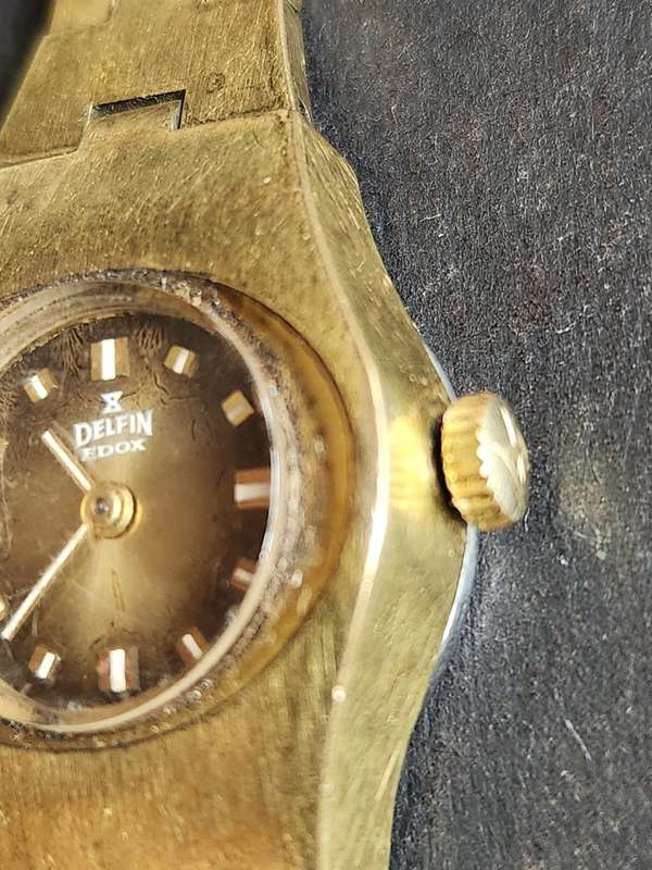 Vintage Ladies Delfin Edox Swiss made Mechanical Wrist Watch (not working) nice condition