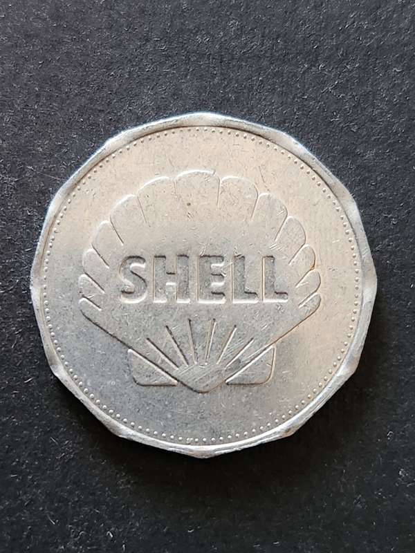 Shell Aliminium Moon Landing Token (Jupiter C 1958) - as per photograph