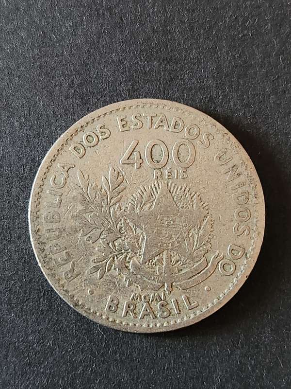 Brasil 400 Reis 1901 Liberation Coin - as per photograph
