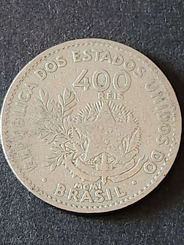 Brasil 400 Reis 1901 Liberation Coin - as per photograph