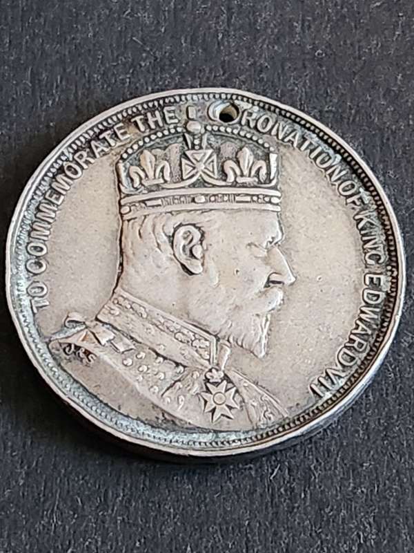 Natal 1902 Silver Coronation of King Edward VIII Medal - missing ring/ribbon - as per photograph