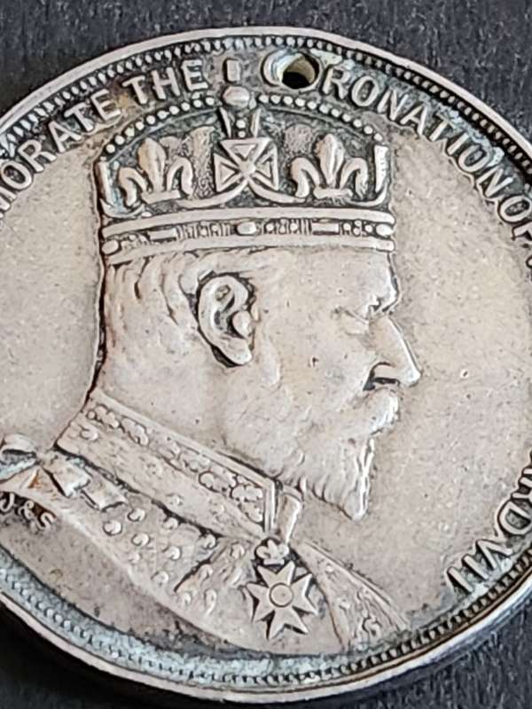 Natal 1902 Silver Coronation of King Edward VIII Medal - missing ring/ribbon - as per photograph