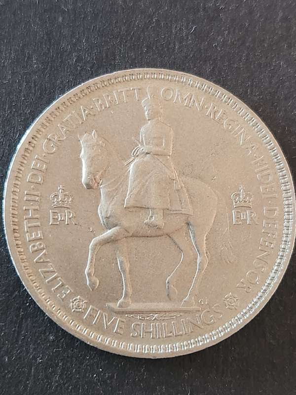 UK Coronation 5 Shillings 1953 - as per photograph