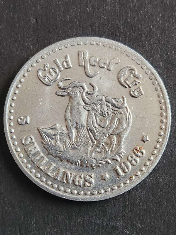 Gold Reef City 5 Shilling Aliminium Token 1986 - as per photograph