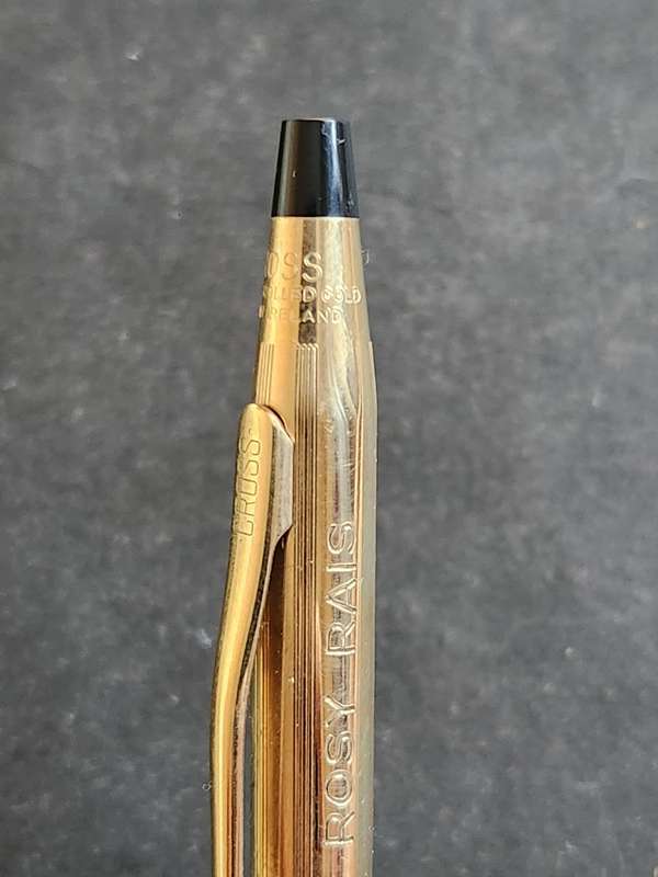 Vintage Cross Pen/Pencil Set 1/20 10kt Rolled Gold - made in Ireland (excellent condition) engraved