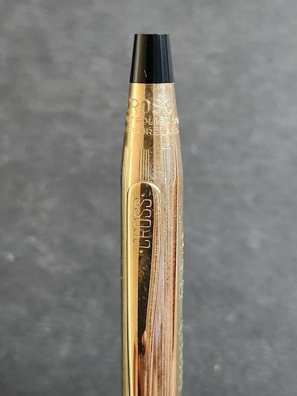 Vintage Cross Pen/Pencil Set 1/20 10kt Rolled Gold - made in Ireland (excellent condition) engraved