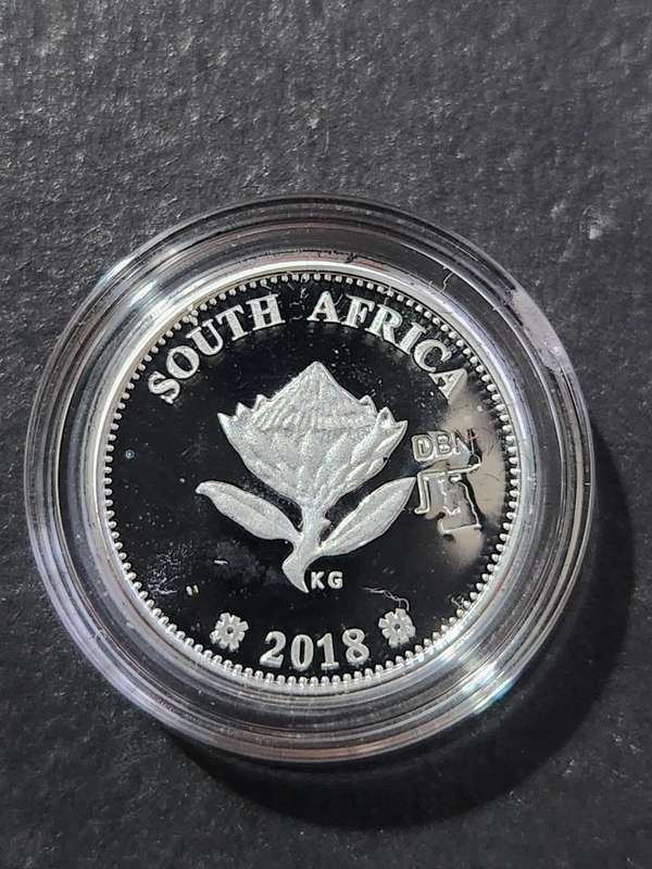 SA Mint 2018 2 1/2c Sterling Silver Tickey Proof Durban Privy Mint Mark no. 186 (1.414g)