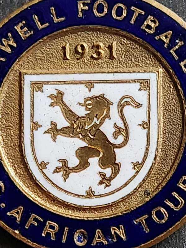 Motherwell Football Club SA Tour 1931 Enamel Pin Badge - as per photograph