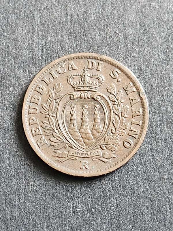San Marino 5 Centesimi 1935 - as per photograph