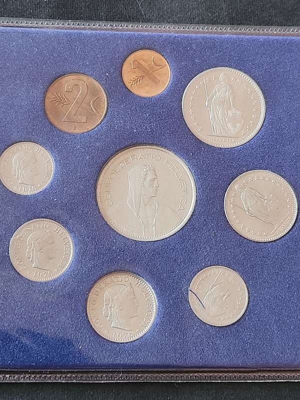 Swiss Coin Set 1976 - as per photograph