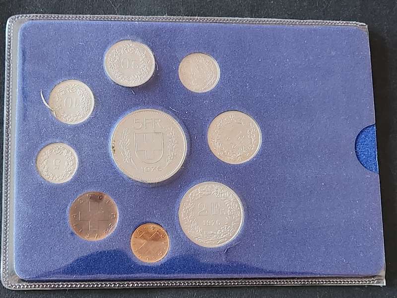 Swiss Coin Set 1976 - as per photograph