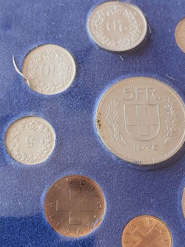 Swiss Coin Set 1976 - as per photograph