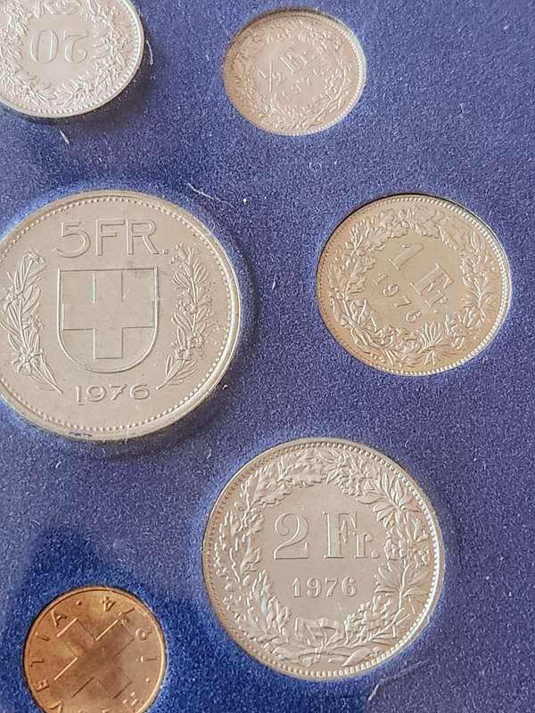 Swiss Coin Set 1976 - as per photograph