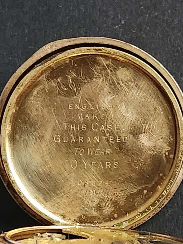 Vintage Gold Plated Star Pocket Watch case no. 103624, movement no. 49499 (not working)