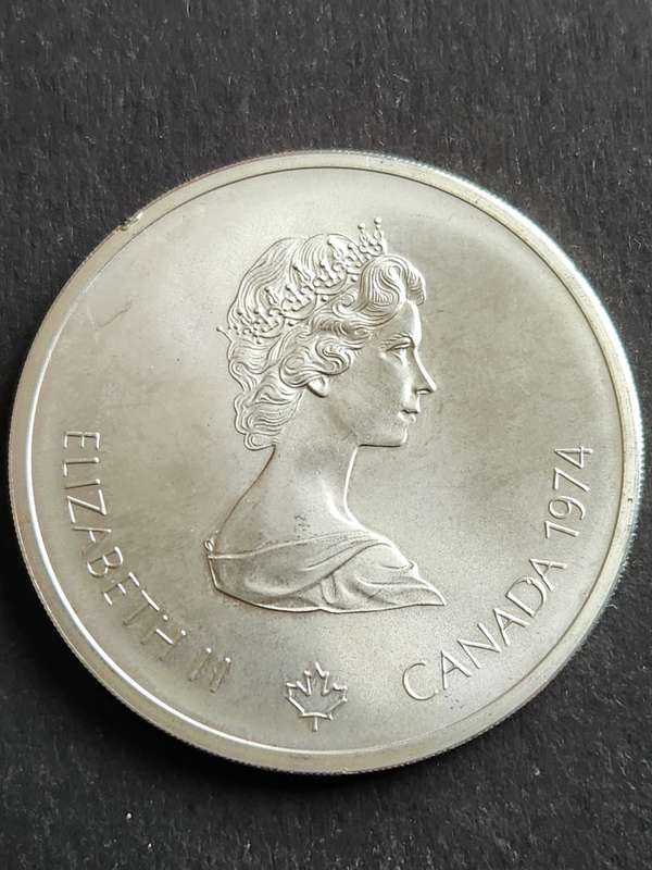 Canada 10 Dollars QEII .925 Silver 48.6 grams Olympics Montreal 1976 - as per photograph