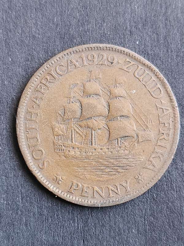 Union One Penny 1929 - as per photograph