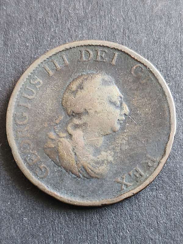 UK 1/2 Penny George III 1799 - as per photograph