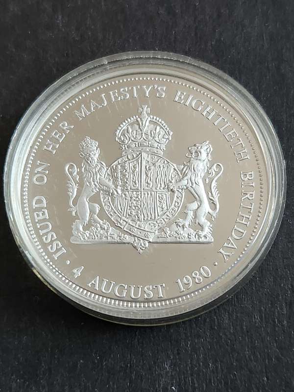 Sterling Silver Medallion to Commemorate her Majesty Queen Elizabeth the Queen Mother`s 80th Birthda