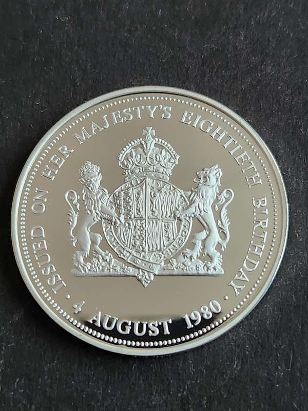 Sterling Silver Medallion to Commemorate her Majesty Queen Elizabeth the Queen Mother`s 80th Birthda