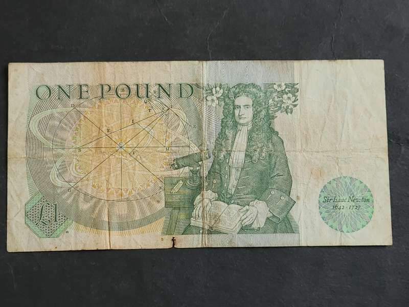 Bank of England One Pound QEII Filler Note (tears)- as per photograph