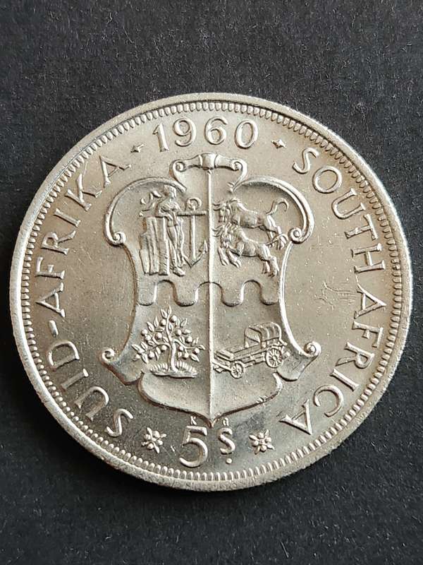 Union 5 Shillings 1960 UNC - as per photograph