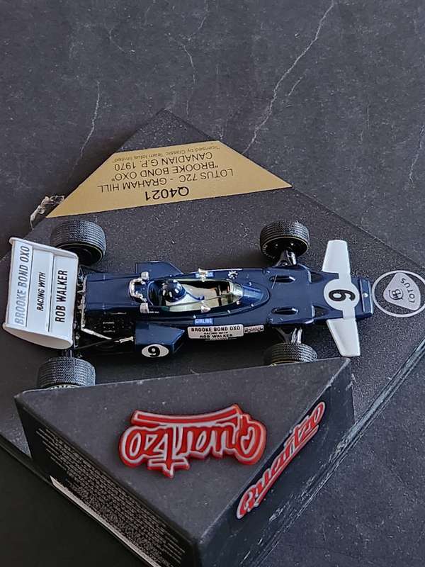 Quartzo Q4021 Lotus 72C - Graham Hill "Brooke Bond Oxo" Canadian G.P. 1970 - as per photograph