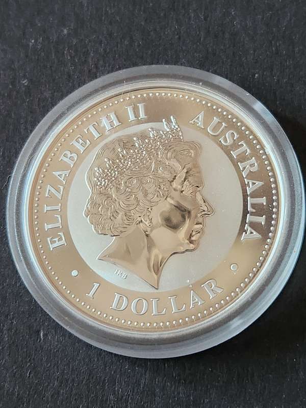 Australia Kookaburra 1 Dollar 1oz  .999 Silver 2003 Proof - as per photograph