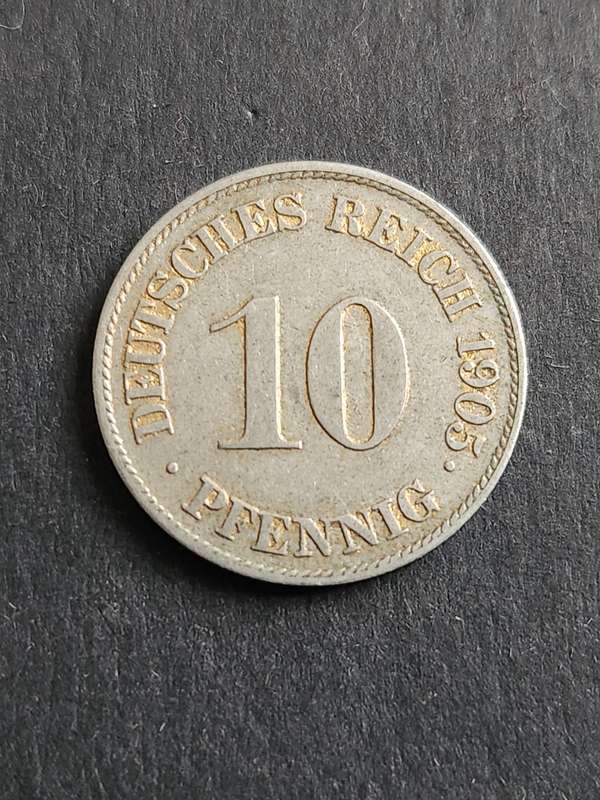 Deutsches Reich 10 Pfennig 1905 - as per photograph