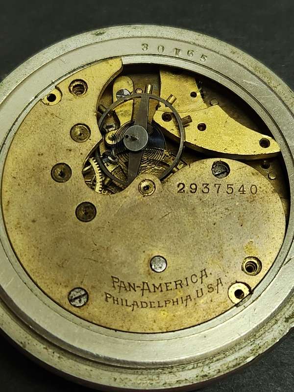 Vintage Pan American Philadelphia USA Pocket Watch (not working) for spares(screw back) original gl