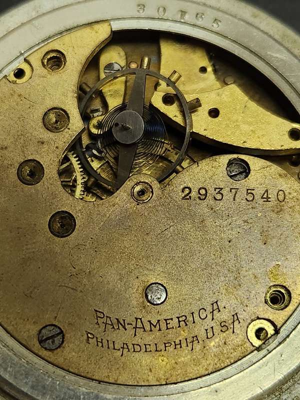 Vintage Pan American Philadelphia USA Pocket Watch (not working) for spares(screw back) original gl
