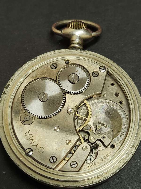 Vintage Cyma Pocket Watch (not working) screw back (parts loose)  - as per photograph