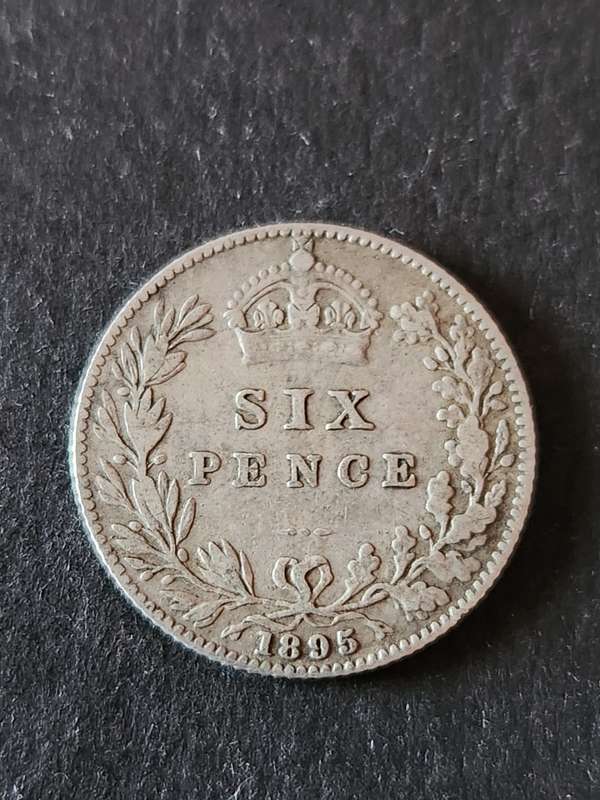 UK Sixpence 1895 - as per photograph