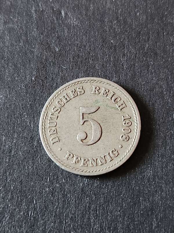 Deutsches Reich 5 Pfennig 1908 - as per photograph