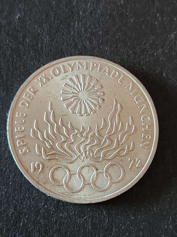 Germany 10 Deutsch Mark 1972 Munich Summer Olympics Silver - as per photograph