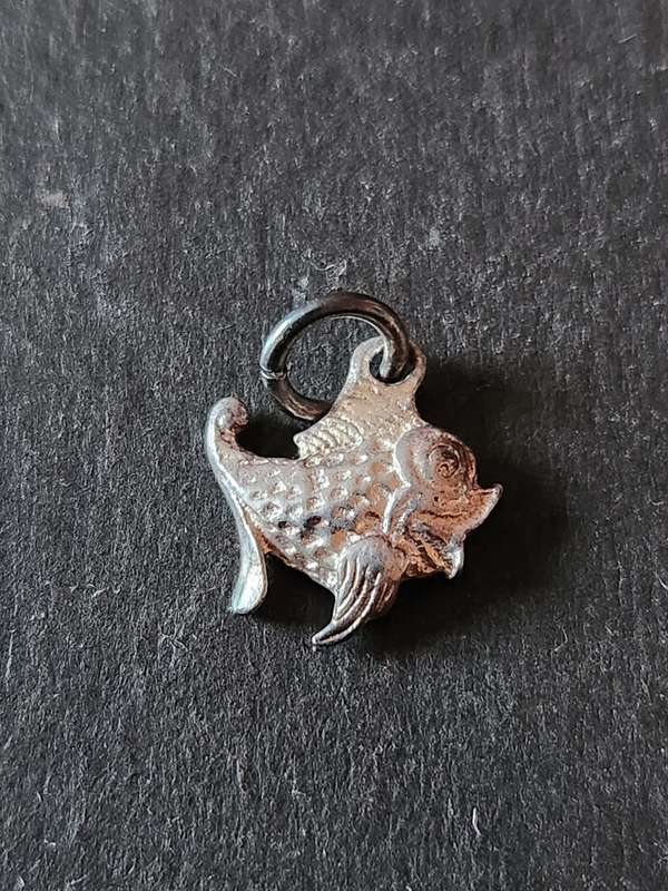 Vintage Silver Fish Charm - as per photograph